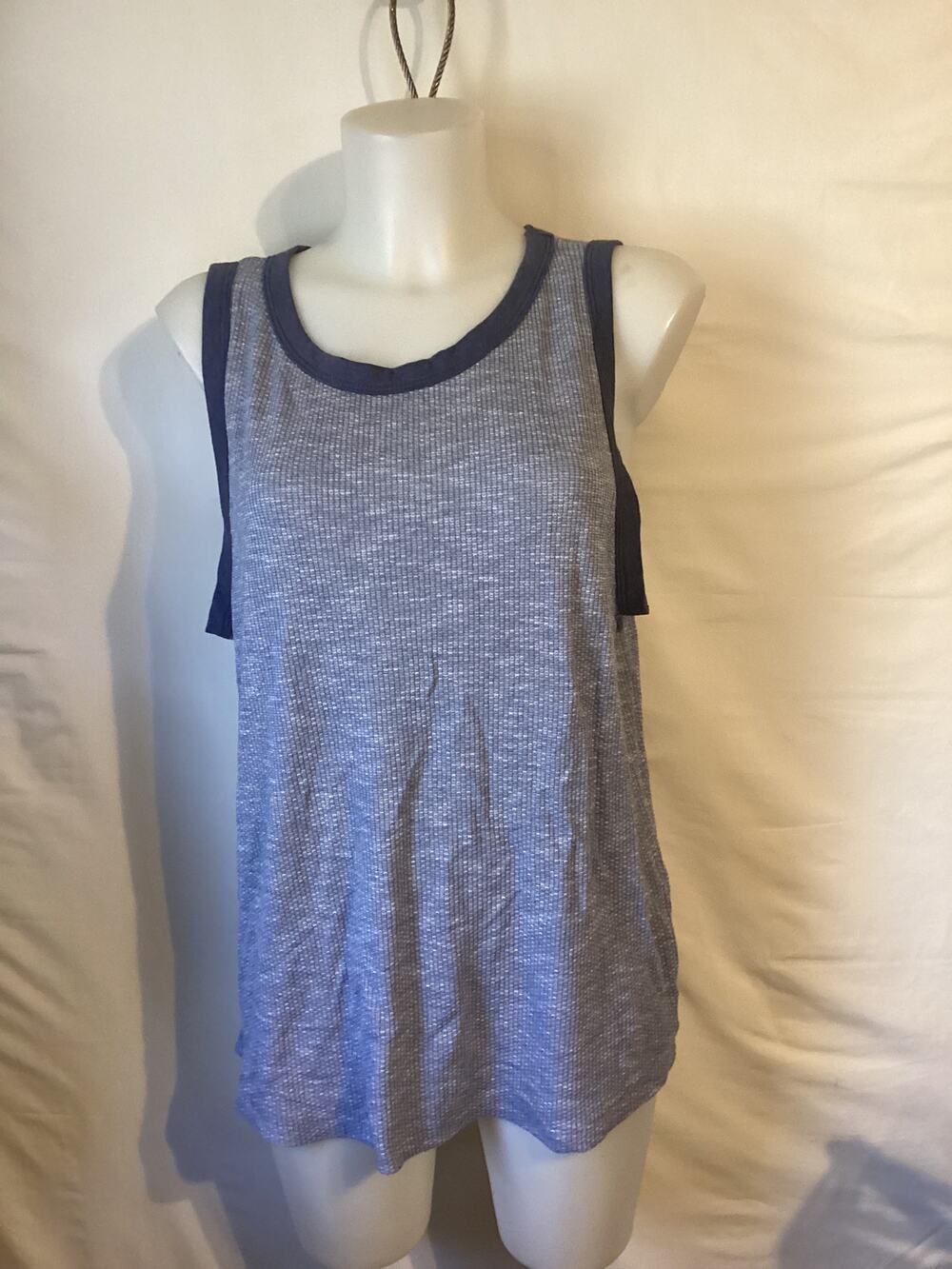3036 NWOT Stitchfix Pink Clover Womens Tank Top Gray w/Gray Trim Size XL